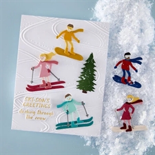 Simon Hurley by Spellbinders Dies - Ski-son\'s Greetings / Hit the Slopes